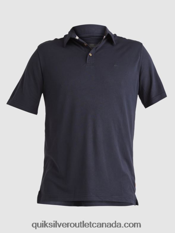 CA Quiksilver Men Waterman Waterpolo Short Sleeve Polo Shirt blue nights TX4R2250