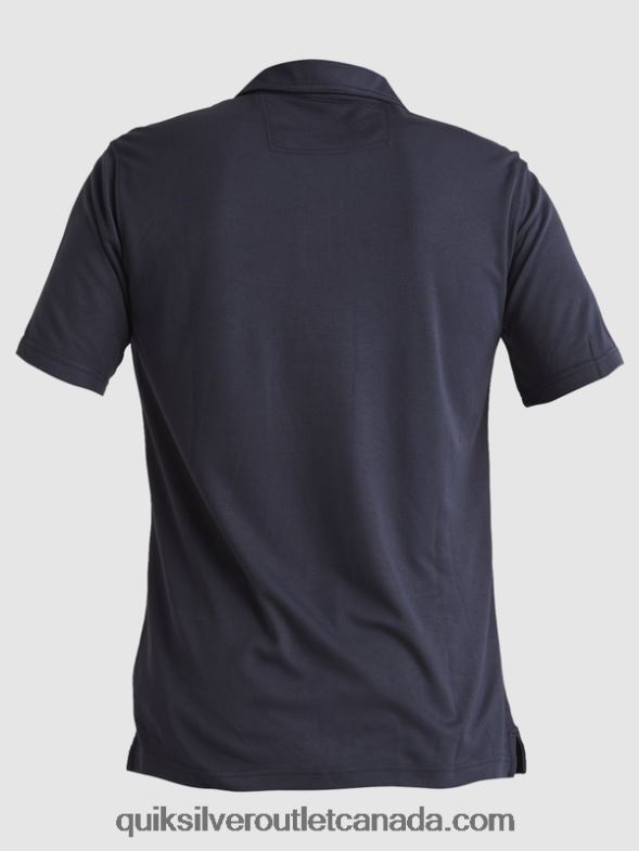 CA Quiksilver Men Waterman Waterpolo Short Sleeve Polo Shirt blue nights TX4R2250
