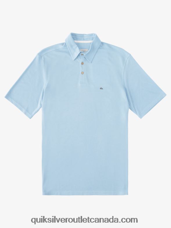 CA Quiksilver Men Waterman Waterpolo Short Sleeve Polo Shirt dusk blue TX4R2248