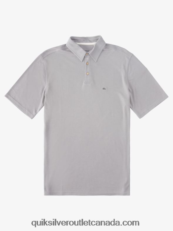 CA Quiksilver Men Waterman Waterpolo Short Sleeve Polo Shirt sharkskin TX4R2247