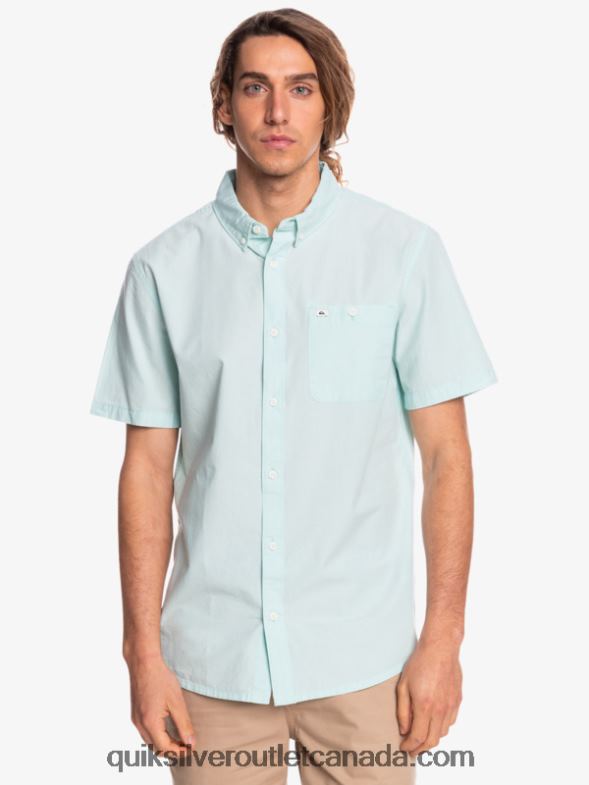 CA Quiksilver Men Winfall Short Sleeve Shirt angel blue TX4R2385