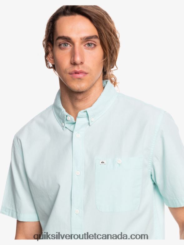 CA Quiksilver Men Winfall Short Sleeve Shirt angel blue TX4R2385