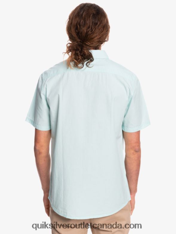 CA Quiksilver Men Winfall Short Sleeve Shirt angel blue TX4R2385