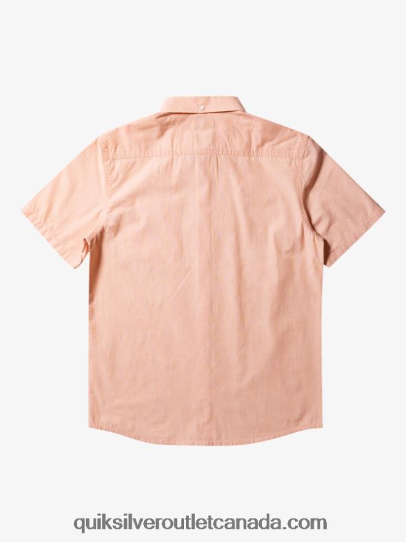 CA Quiksilver Men Winfall Short Sleeve Shirt copper tan TX4R2378
