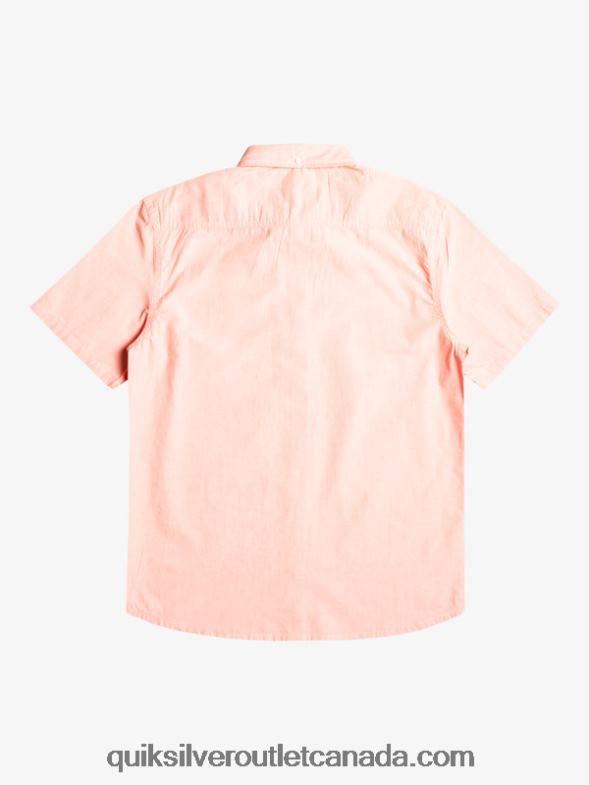 CA Quiksilver Men Winfall Short Sleeve Shirt fresh salmon TX4R2380