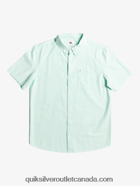 CA Quiksilver Men Winfall Short Sleeve Shirt iced aqua TX4R2382