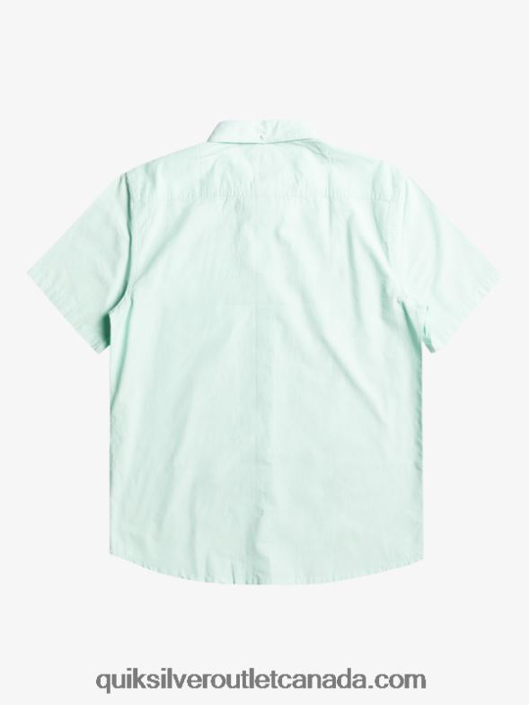 CA Quiksilver Men Winfall Short Sleeve Shirt iced aqua TX4R2382