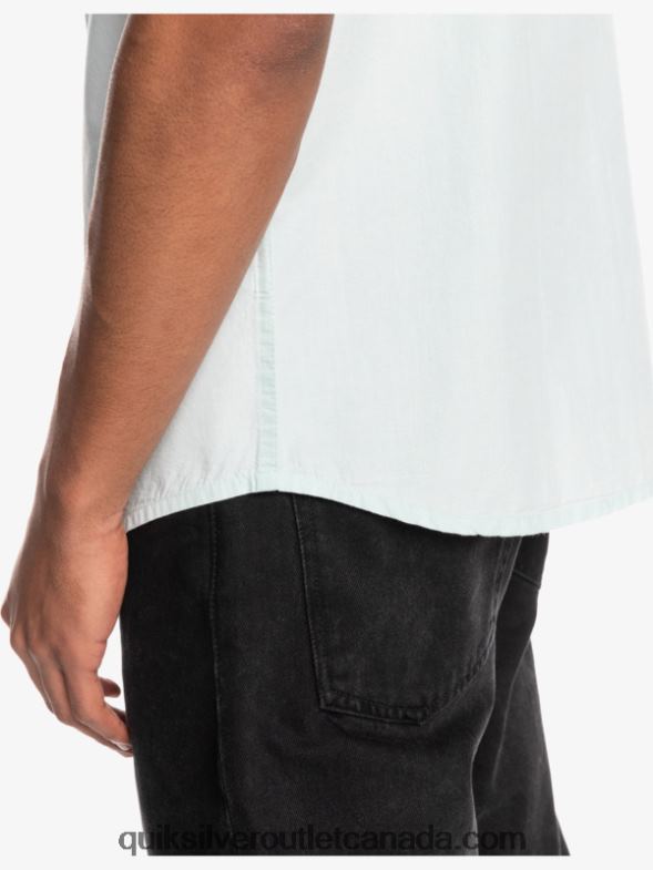 CA Quiksilver Men Winfall Short Sleeve Shirt iced aqua TX4R2382
