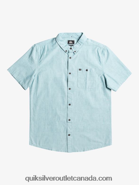 CA Quiksilver Men Winfall Short Sleeve Shirt moroccan blue TX4R2377