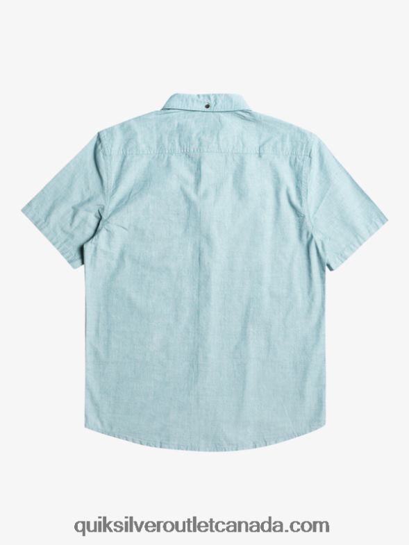CA Quiksilver Men Winfall Short Sleeve Shirt moroccan blue TX4R2377