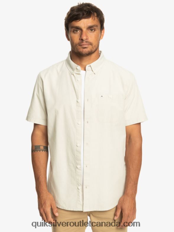 CA Quiksilver Men Winfall Short Sleeve Shirt plaza taupe TX4R2381