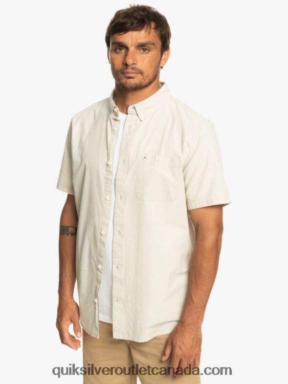 CA Quiksilver Men Winfall Short Sleeve Shirt plaza taupe TX4R2381