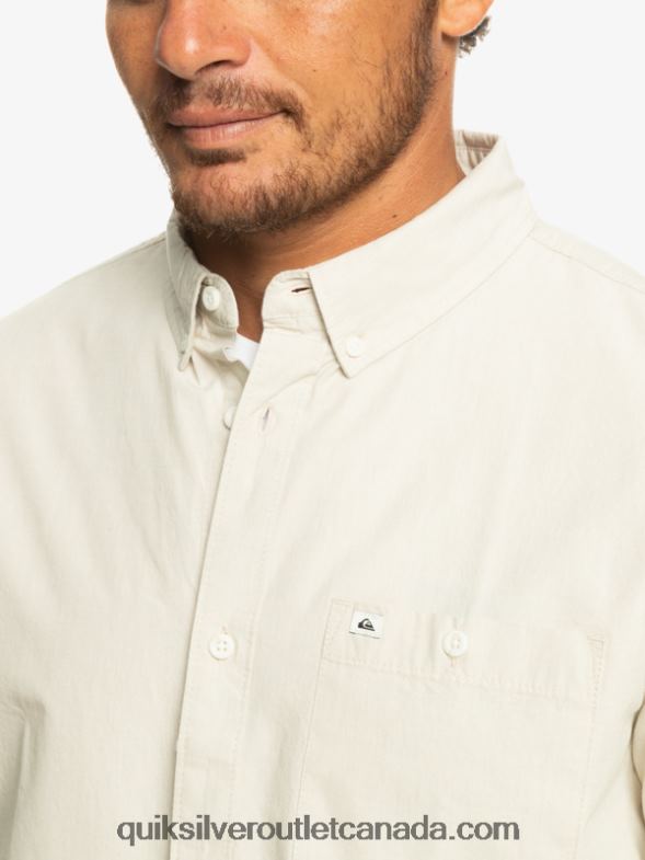 CA Quiksilver Men Winfall Short Sleeve Shirt plaza taupe TX4R2381