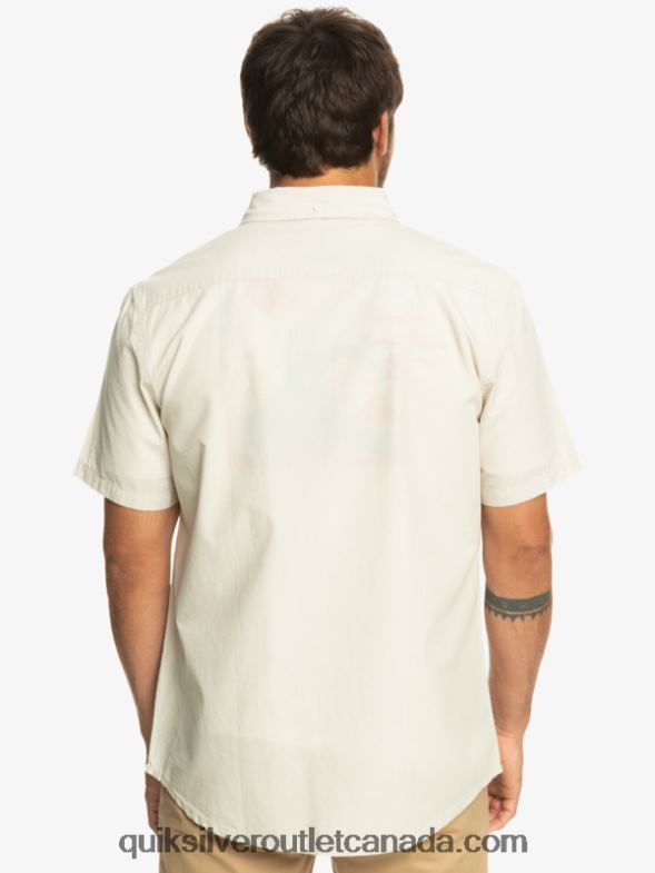 CA Quiksilver Men Winfall Short Sleeve Shirt plaza taupe TX4R2381