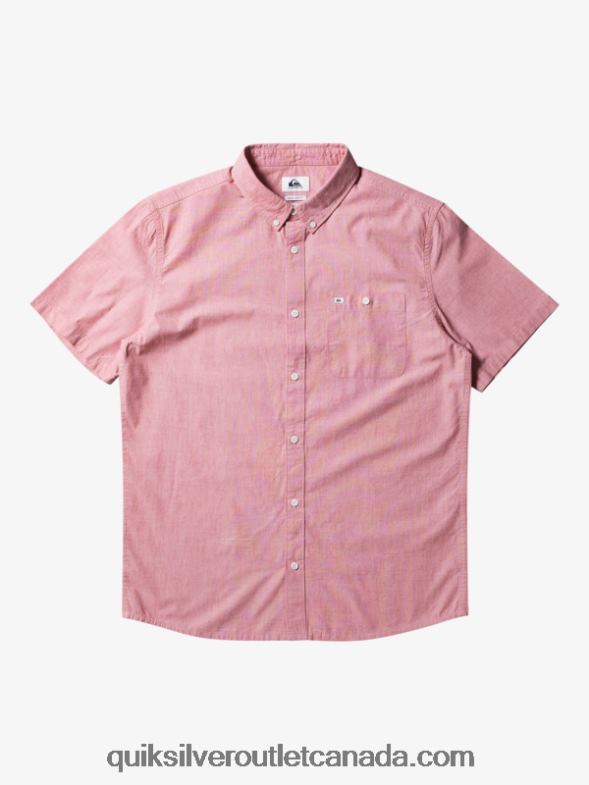 CA Quiksilver Men Winfall Short Sleeve Shirt red ochre TX4R2379