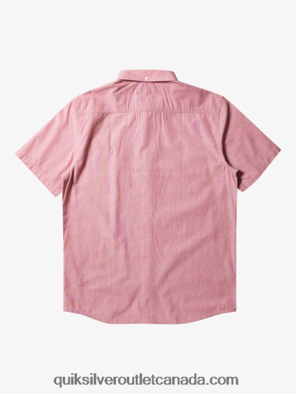 CA Quiksilver Men Winfall Short Sleeve Shirt red ochre TX4R2379