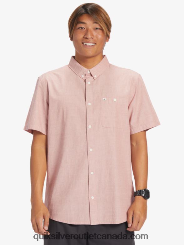 CA Quiksilver Men Winfall Short Sleeve Shirt red ochre TX4R2379