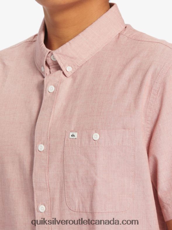 CA Quiksilver Men Winfall Short Sleeve Shirt red ochre TX4R2379