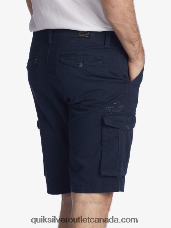 CA Quiksilver Men Crucial Battle 21 Cargo Shorts navy blazer TX4R21524
