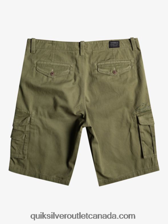 CA Quiksilver Men Crucial Battle Cargo Shorts four leaf clover TX4R2954