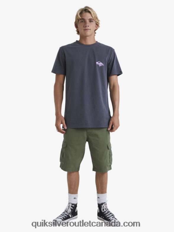 CA Quiksilver Men Crucial Battle Cargo Shorts four leaf clover TX4R2954