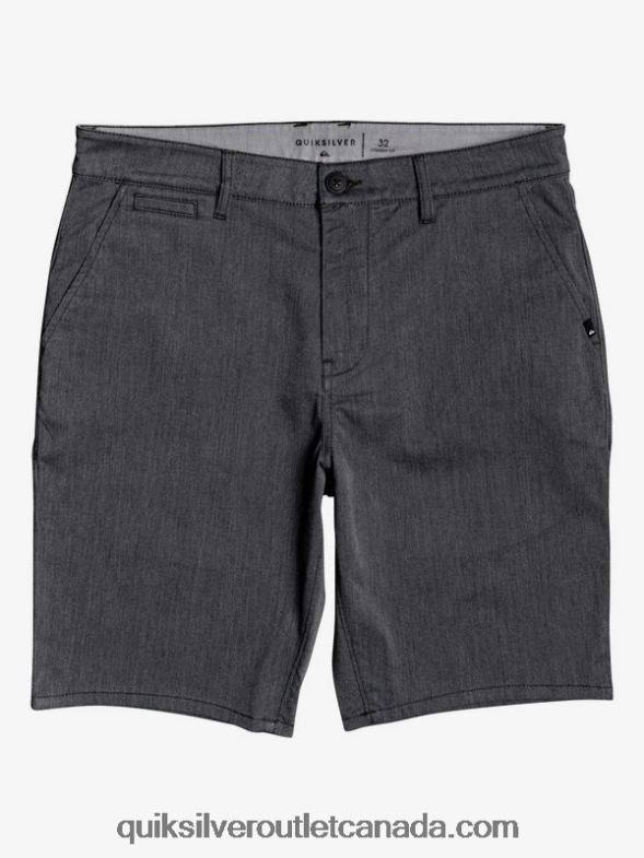 CA Quiksilver Men Everyday Union Stretch 20 Chino Pocket Shorts dark grey heather TX4R21313