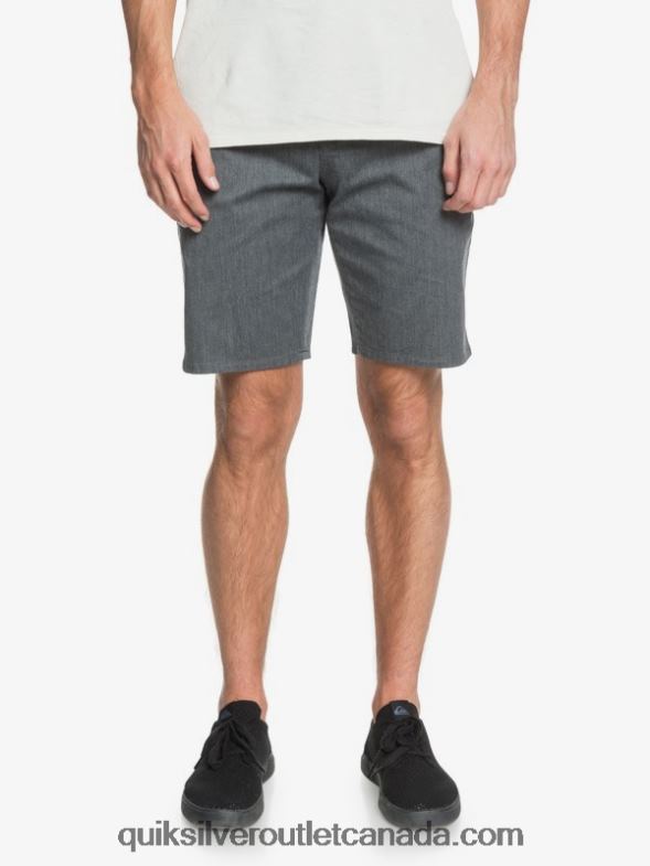 CA Quiksilver Men Everyday Union Stretch 20 Chino Pocket Shorts dark grey heather TX4R21313