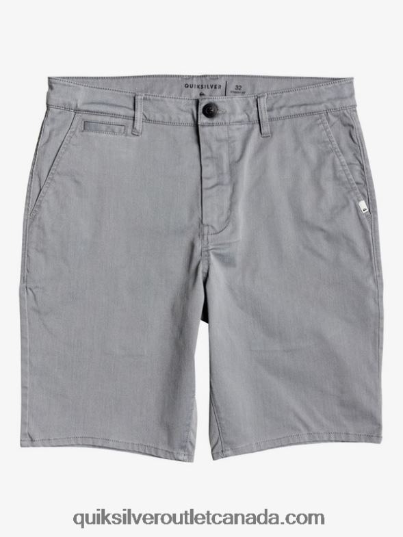 CA Quiksilver Men Everyday Union Stretch 20 Chino Pocket Shorts light grey heather TX4R21312