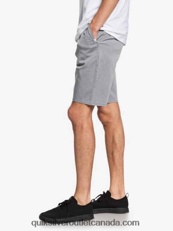 CA Quiksilver Men Everyday Union Stretch 20 Chino Pocket Shorts light grey heather TX4R21312
