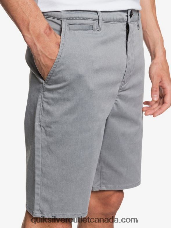 CA Quiksilver Men Everyday Union Stretch 20 Chino Pocket Shorts light grey heather TX4R21312