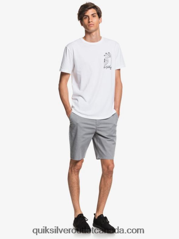 CA Quiksilver Men Everyday Union Stretch 20 Chino Pocket Shorts light grey heather TX4R21312