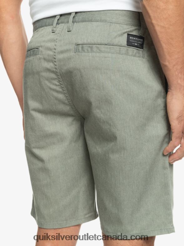 CA Quiksilver Men Everyday Union Stretch Chino 20 Shorts light grey heather TX4R2858