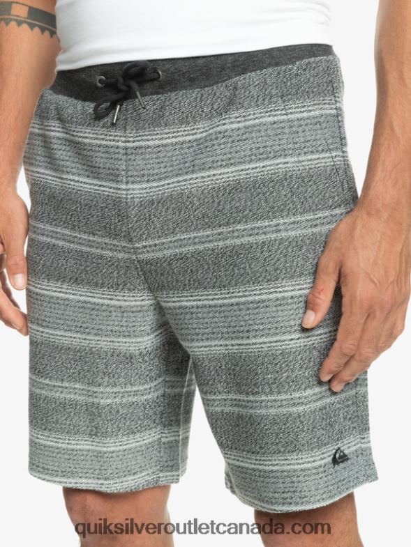 CA Quiksilver Men Great Otway Sweat Shorts black otway stripe TX4R2329
