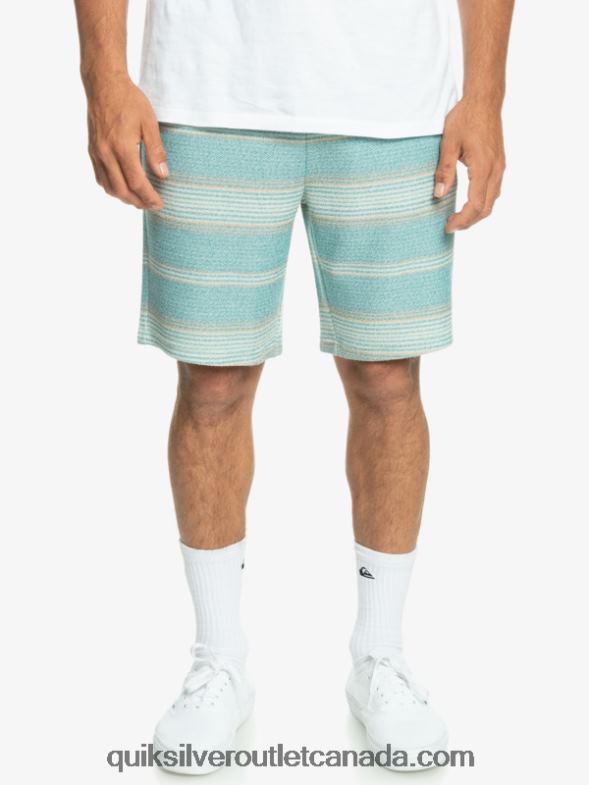 CA Quiksilver Men Great Otway Sweat Shorts brittany blue otway stripe TX4R2331