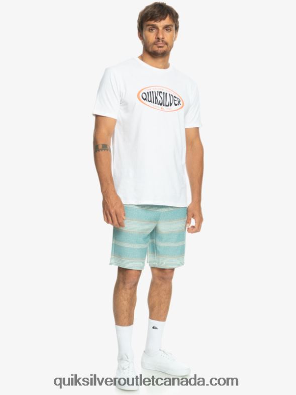 CA Quiksilver Men Great Otway Sweat Shorts brittany blue otway stripe TX4R2331