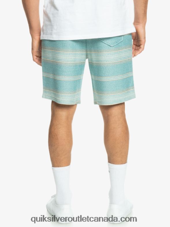 CA Quiksilver Men Great Otway Sweat Shorts brittany blue otway stripe TX4R2331