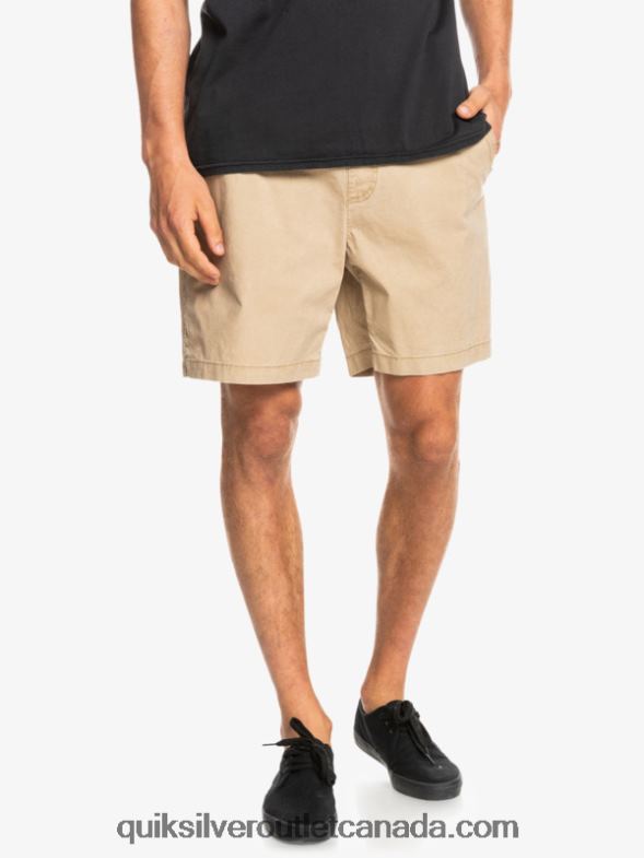 CA Quiksilver Men Taxer 17 Elastic Waist Shorts plage TX4R21376
