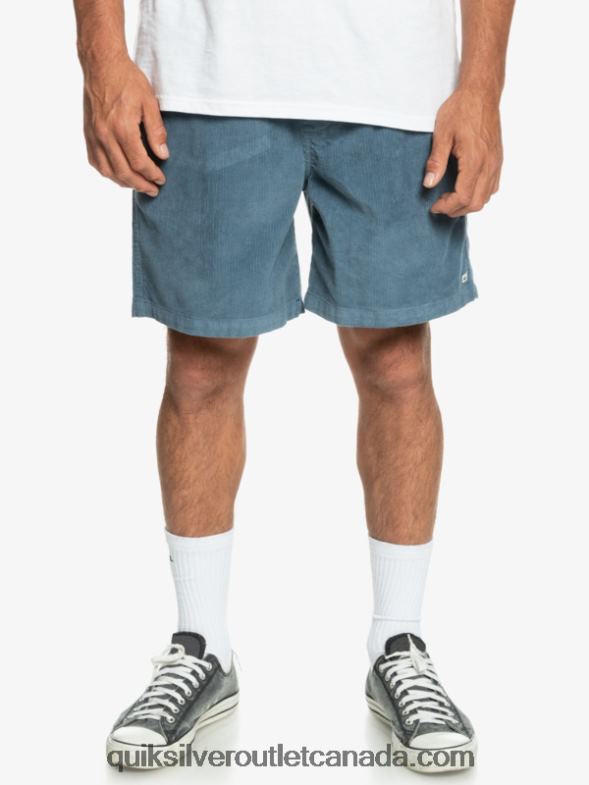 CA Quiksilver Men Taxer Cord Shorts bering sea TX4R2364