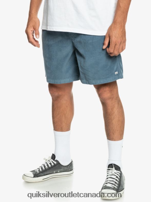 CA Quiksilver Men Taxer Cord Shorts bering sea TX4R2364