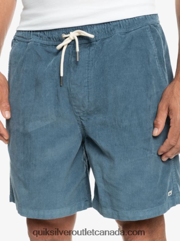 CA Quiksilver Men Taxer Cord Shorts bering sea TX4R2364