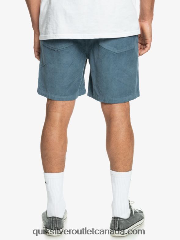 CA Quiksilver Men Taxer Cord Shorts bering sea TX4R2364