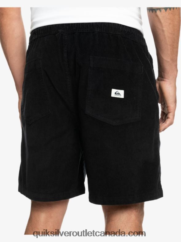 CA Quiksilver Men Taxer Cord Shorts black TX4R2360