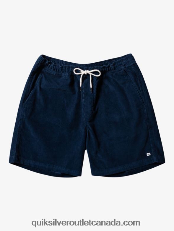 CA Quiksilver Men Taxer Cord Shorts midnight navy TX4R2362