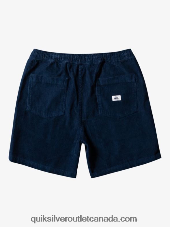 CA Quiksilver Men Taxer Cord Shorts midnight navy TX4R2362