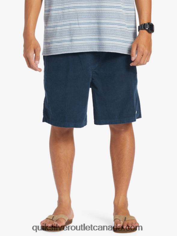 CA Quiksilver Men Taxer Cord Shorts midnight navy TX4R2362