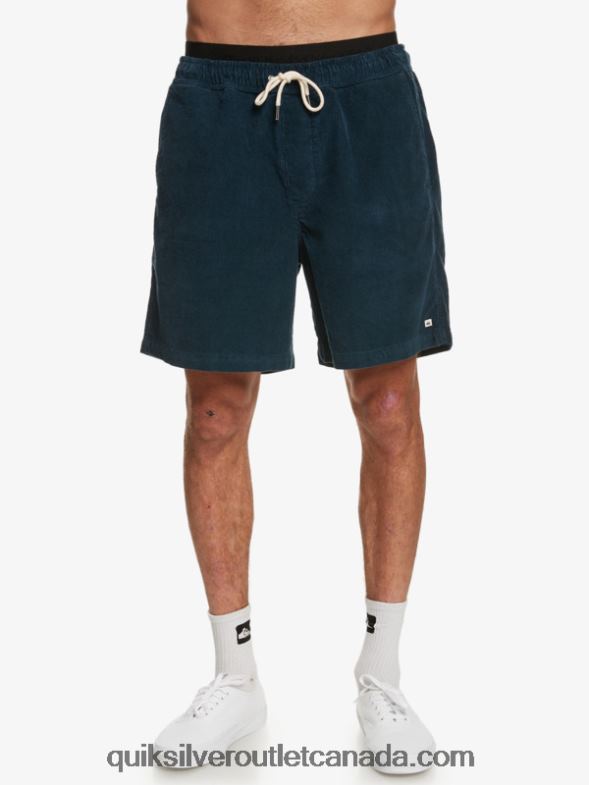 CA Quiksilver Men Taxer Cord Shorts midnight navy TX4R2362