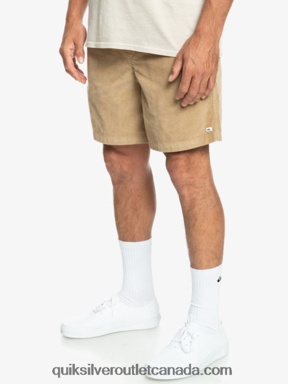 CA Quiksilver Men Taxer Cord Shorts plage TX4R2359