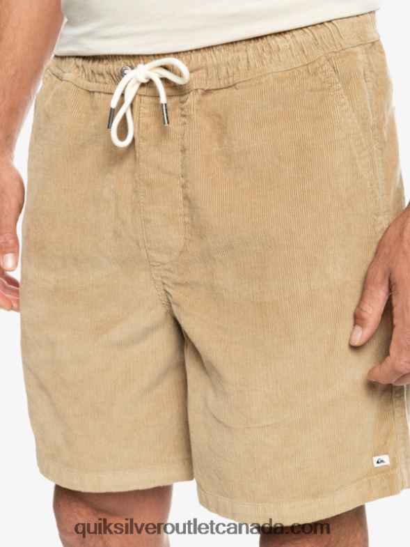 CA Quiksilver Men Taxer Cord Shorts plage TX4R2359