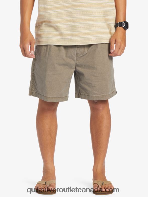 CA Quiksilver Men Taxer Elasticized Shorts chocolate chip TX4R2322