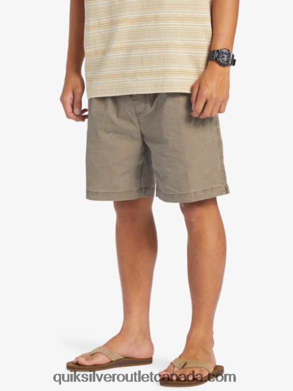 CA Quiksilver Men Taxer Elasticized Shorts chocolate chip TX4R2322